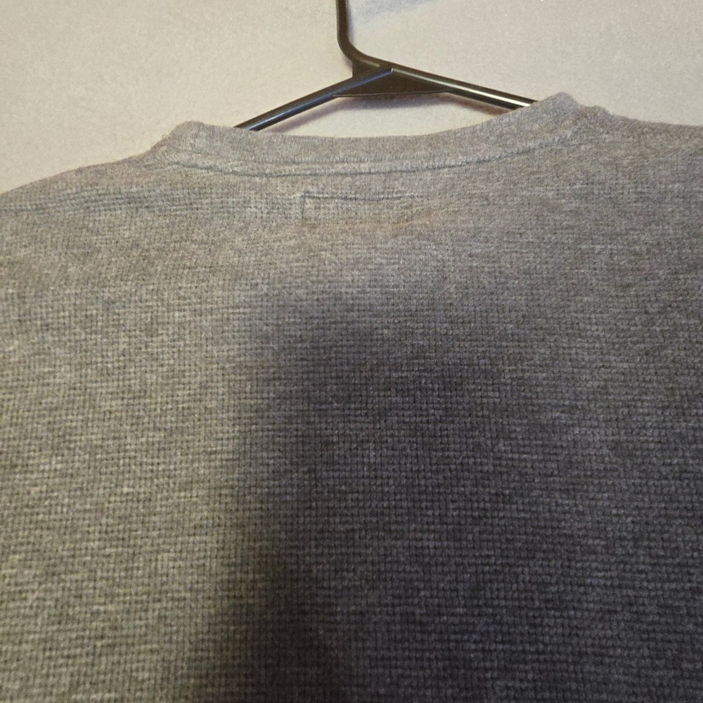 Polo Ralph Lauren Long Sleeve Thermal Shirt Crewneck Gray Men's Medium Pony Logo - Picture 11 of 16